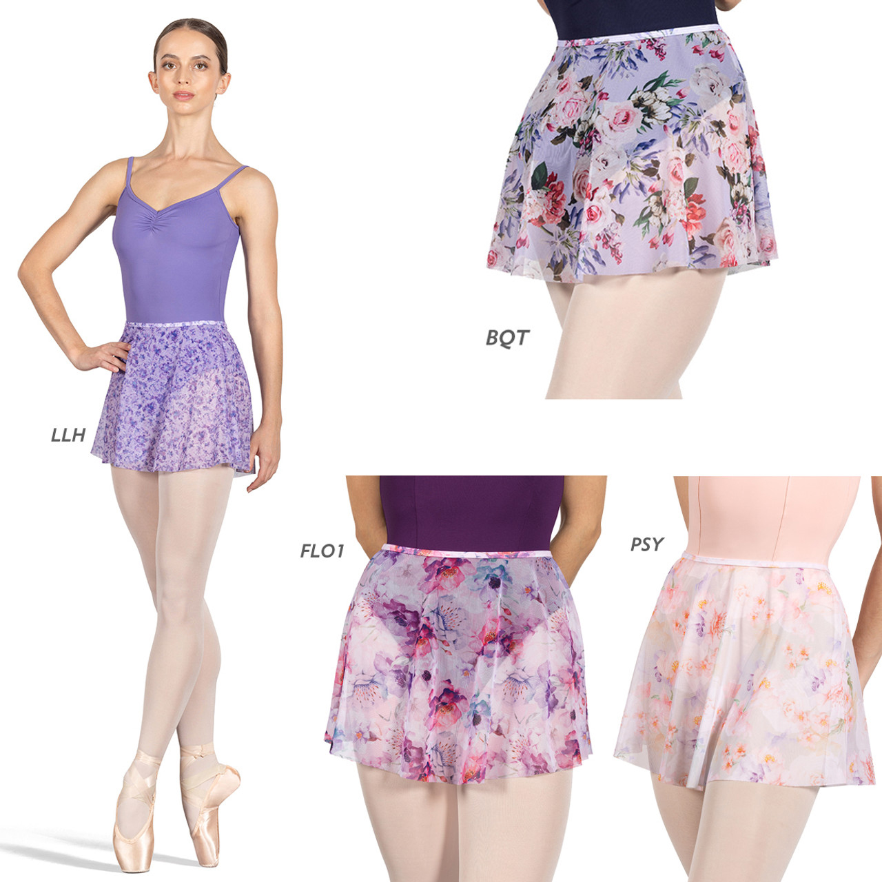 R0241 Printed Pull-On Ballet Skirt - Lindens Dancewear