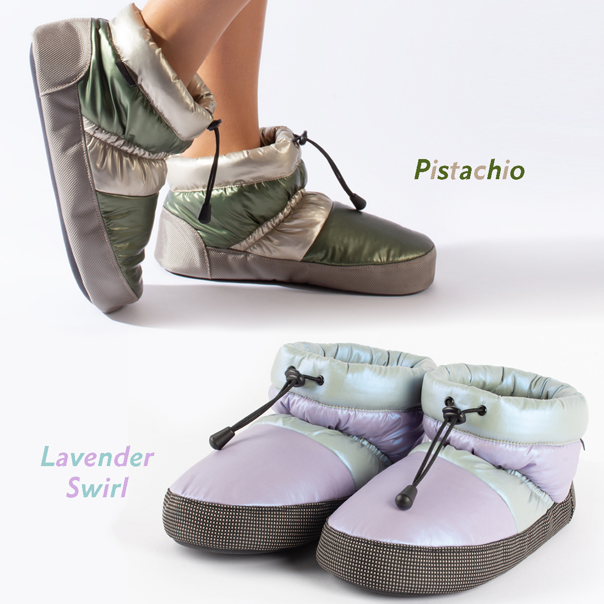 M-76N Low Cut Two Tone Warm Up Booties - Lindens Dancewear