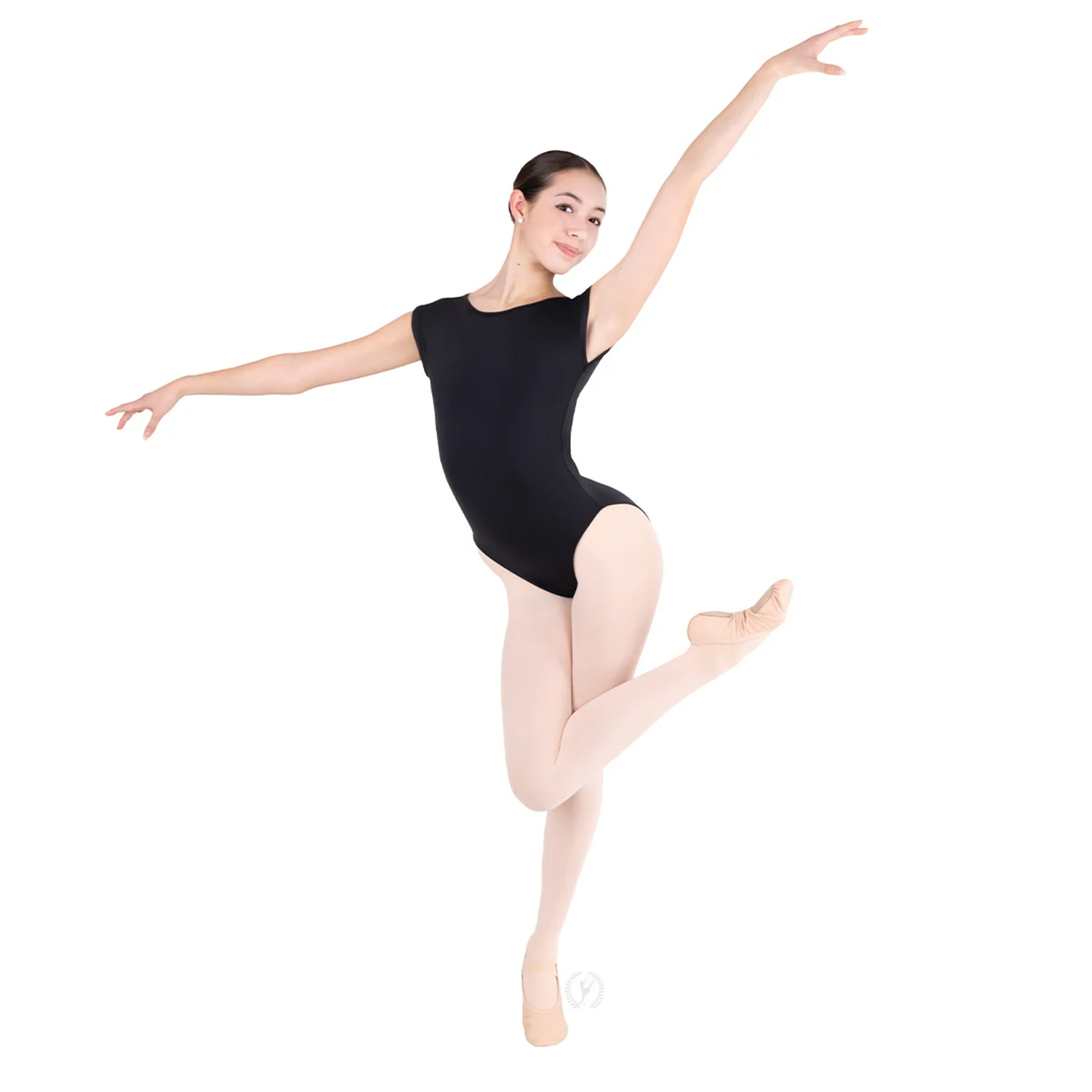 44491 44491 Open Back Cap Sleeve Leotard with Built-In Bra - Lindens Dancewear