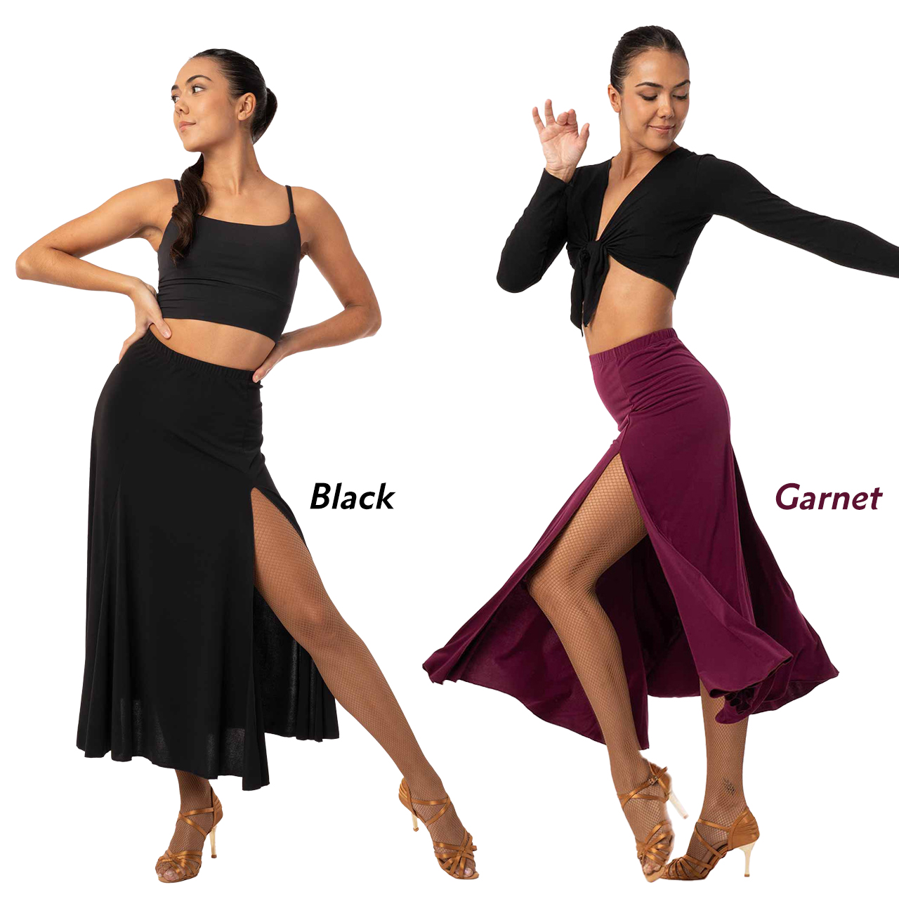 7016 Latin and Rhythm Ballroom Practice Skirt - Lindens Dancewear