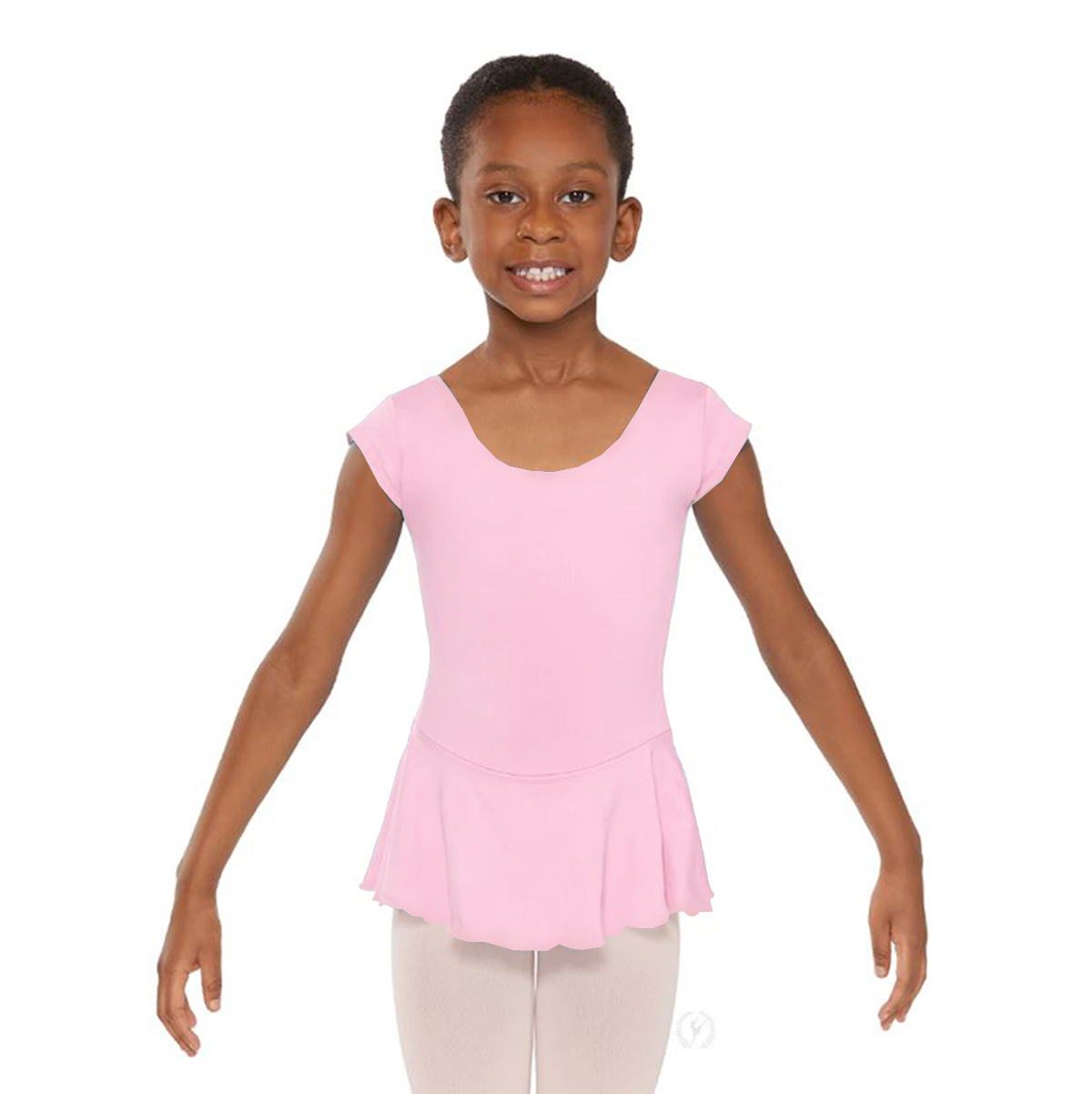 44285 Children's Bow Back Leotard with Attached Skirt