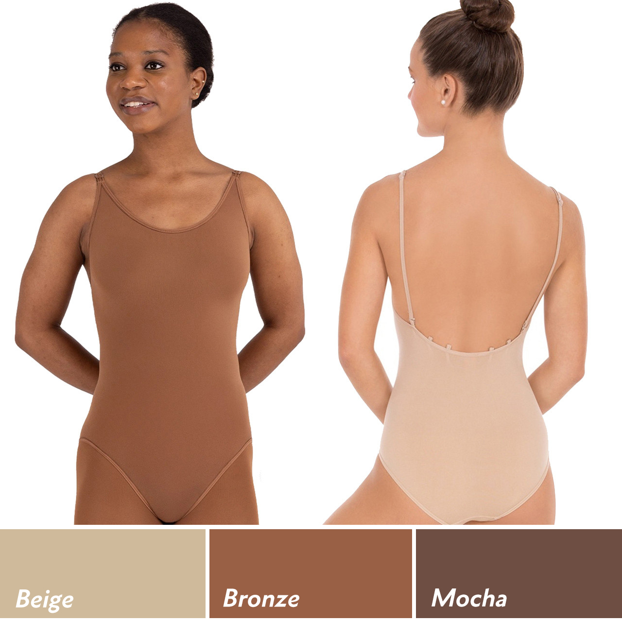 95707 Skin Tone Seamless Camisole Liner Leotard - Lindens Dancewear