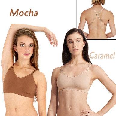 3683 Seamless Clear Back Bra w/Straps - The Batterie