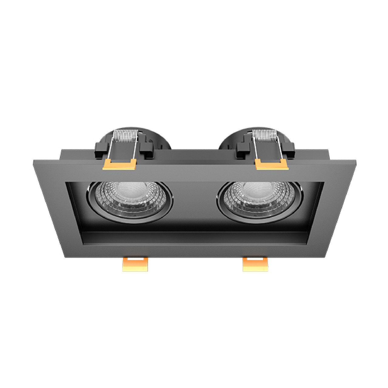 LED Ceiling Lamp #108481 2個セット 2x8W İkili Kare SMD LED Sıva Altı Gömme Spot Lamba Tavan Armatür