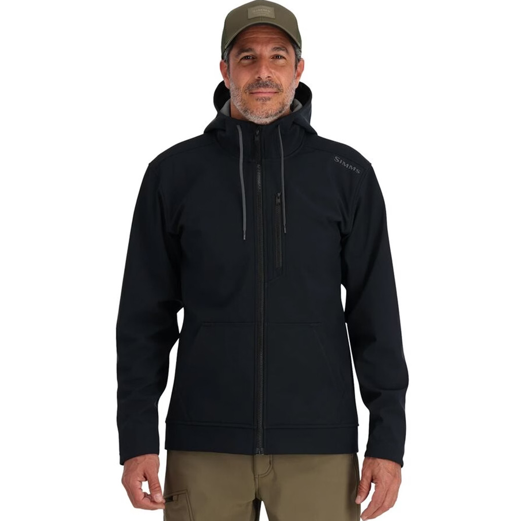 Simms Rogue Fleece Hoody - Black - 6th Avenue Outfitters Co-op