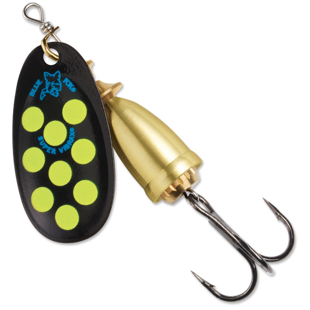 blue and yellow vibration fishing lures Fox Classic Vibrax Spinner Northern Lights Size 6 Blue The Stingeye is a great fish Blue Fox Vibrax Minnow Spin