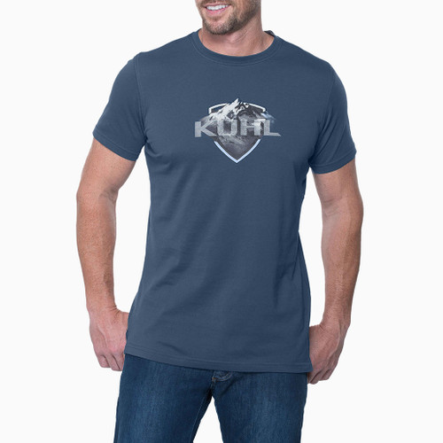 Born in the Mountains T Shirt - Pirate Blue