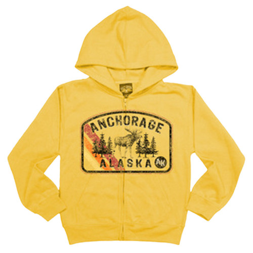 Youth Alaska Full Zip Hoodie - Mustard