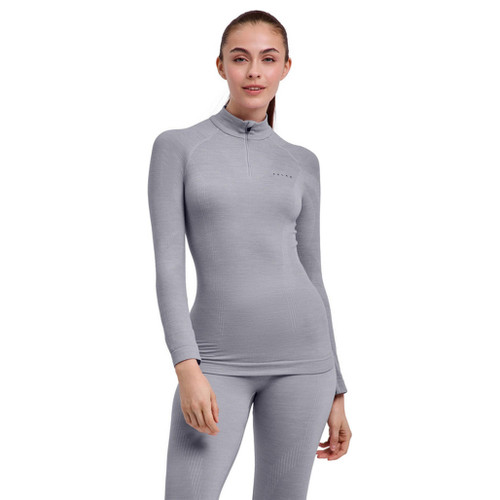 W's Wool Tech Zip Shirt - Heather Grey