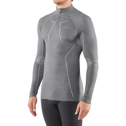 Wool Tech Zip Shirt - Heather Grey