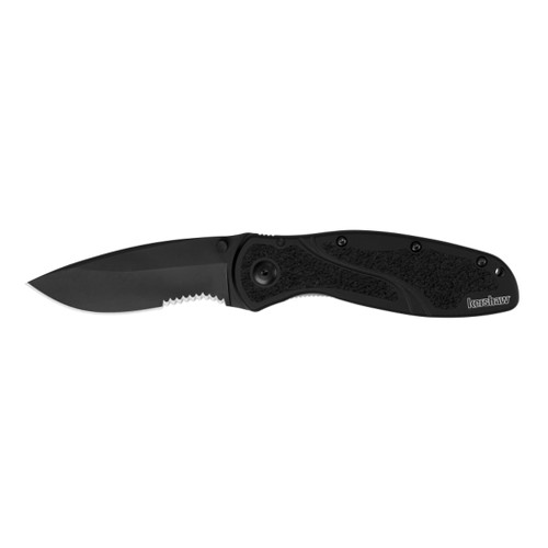 Kershaw Blur Assisted Folding Knife - Black Serrated