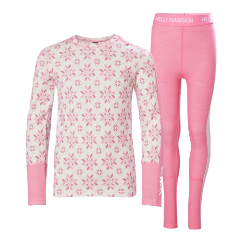 Jr Graphic Lifa Merino Set - Sugar Pink
