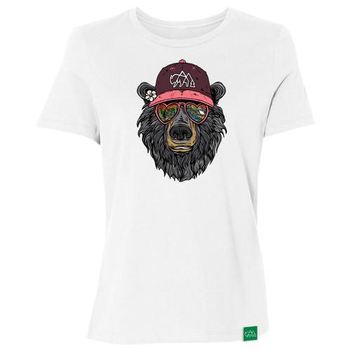 W's Miami Vice Flower Bear Shirt - White