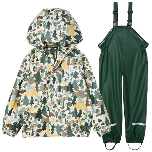 Bergen 2.0 PU Rainset - Jungle Green Aop