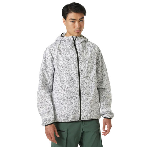 Fast Helly Tech  Rain Jacket - White Print