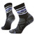 W's Hike Light Cushion Zig Zag Valley Mid Crew Socks - Black