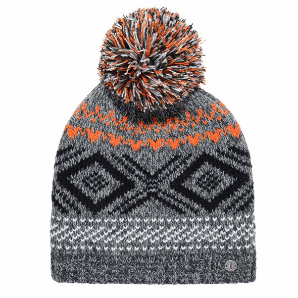 Marled Fairisle Charcoal Beanie