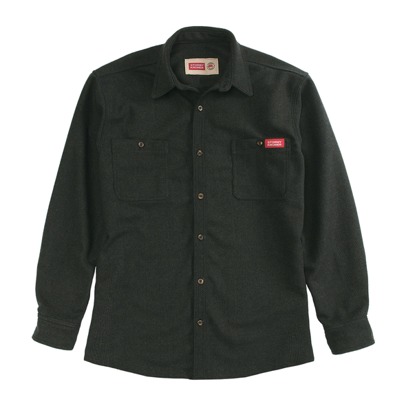 Wool Shirt - Black Olive