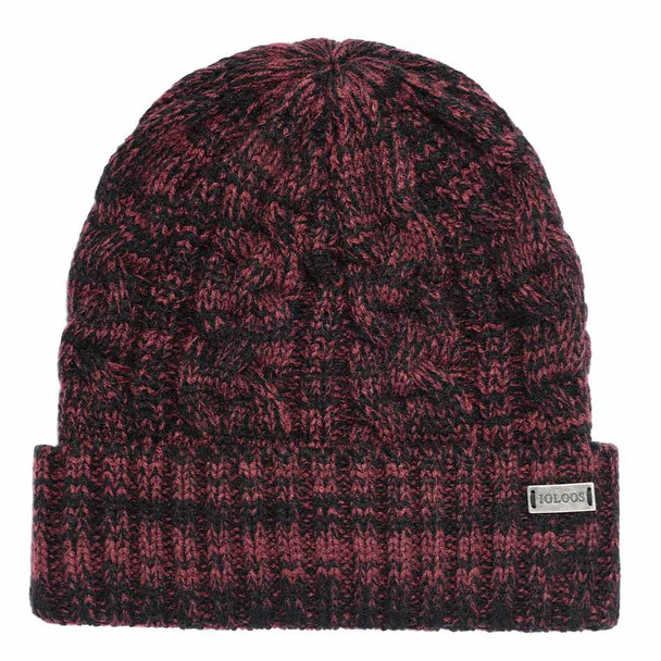 Marled Cable Zinfandel Beanie