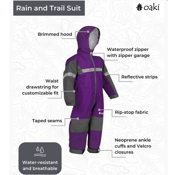 Trail Rain Suit- Deep Purple