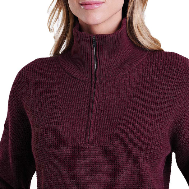 Norda 1/4 Zip Sweater - Zinfandel