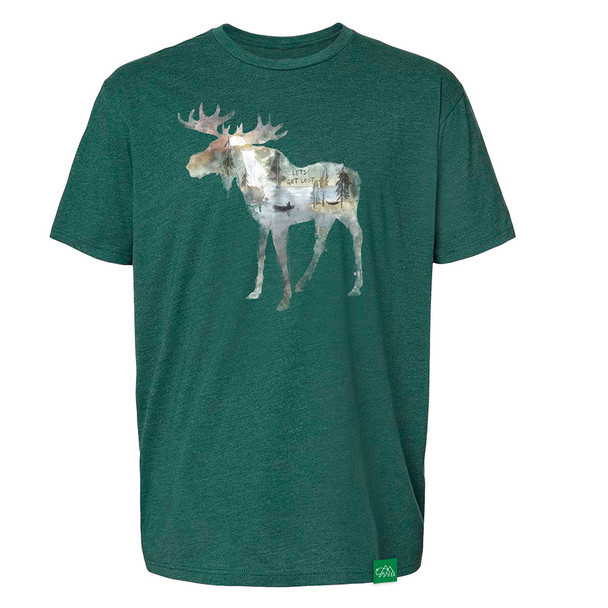 Let's Get Lost Shirt - Heather Forest Green
