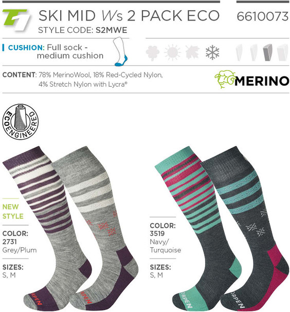 Lorpen Women's Merino 2-Pack Socks