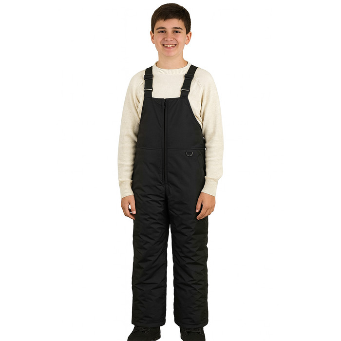 Boy's Overland Snow Bibs - Black