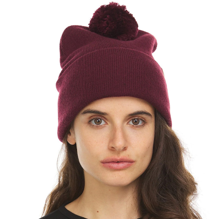 Everyday Knit Cuff Pom Beanie