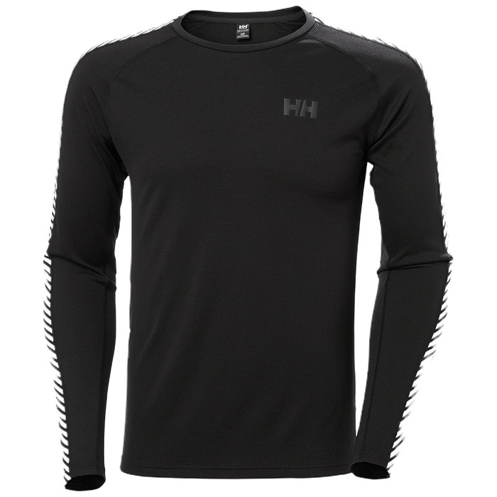 Lifa Active Stripe Crew Base Layer - Black