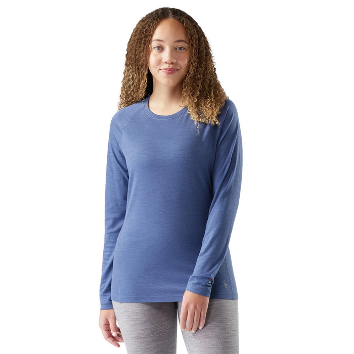 W's Classic All-Season Merino Base Layer Crew - Nightfall Blue