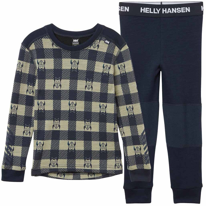 Graphic Lifa Merino Set - Navy Print