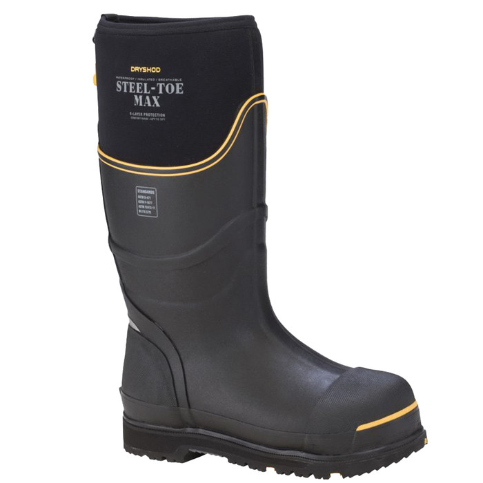 Steel-Toe Max - 50F Neoprene Work Boots - Black