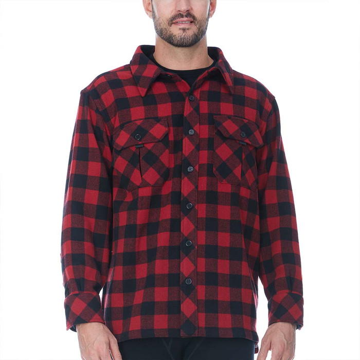 Sportsman Guide Wool Shirt - Red Plaid