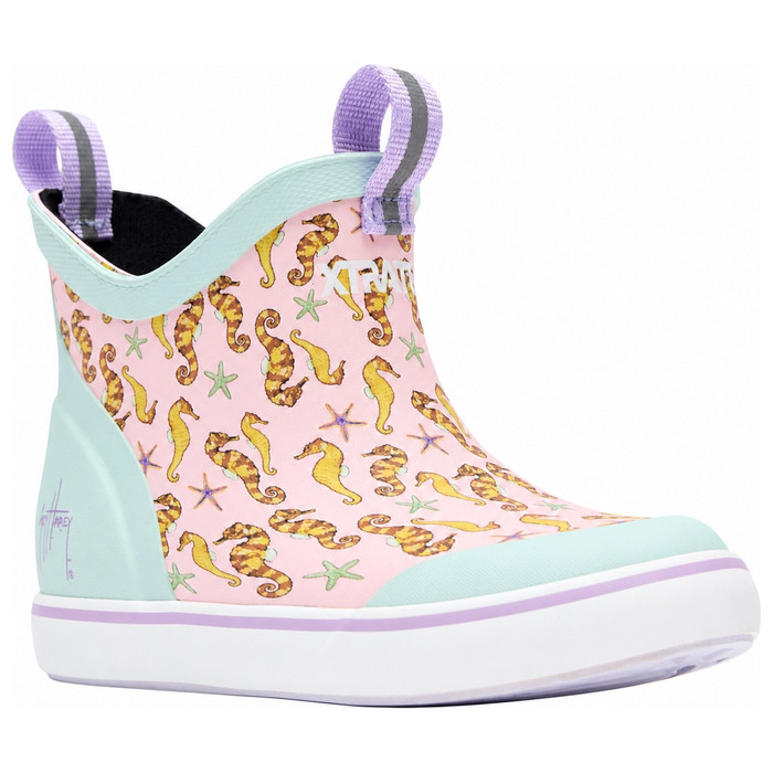 Kid's Ankle Deck Boot - Pink Seahorse