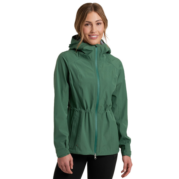 W's Stretch Voyagr Rain Jacket - Smoked Pine