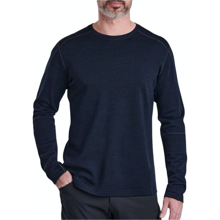 Invigoratr Merino Crew - Pirate Blue