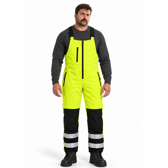 HiVis -20F Insulated Softshell Bib Overalls - ANSI Class E