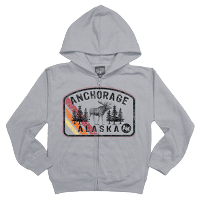 Youth Alaska Full Zip Hoodie - Moose