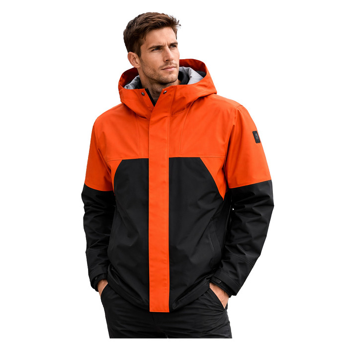 Storm Heavy Duty Rain Jacket - Orange Black