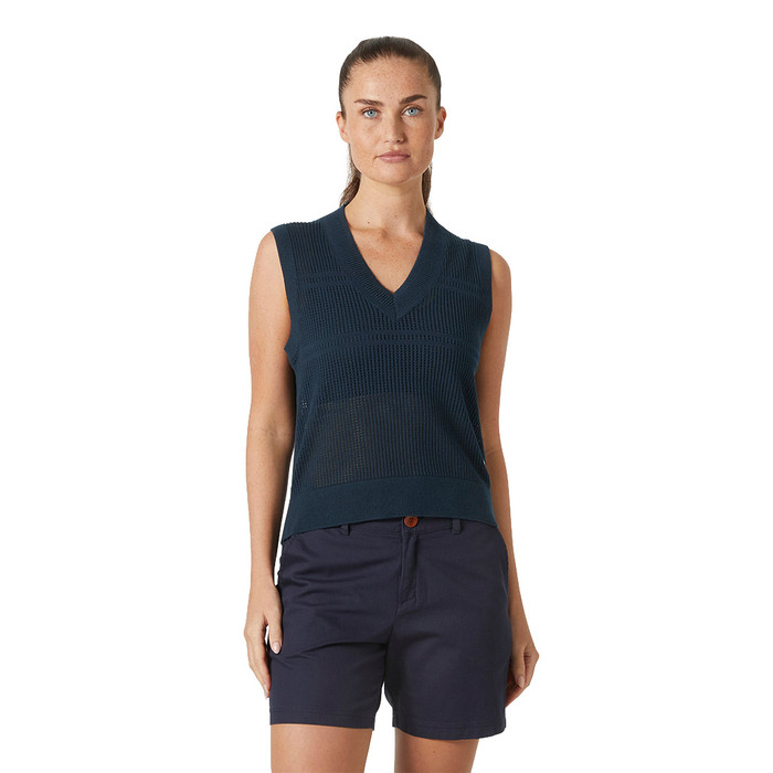 W Salt Knit Top - Navy
