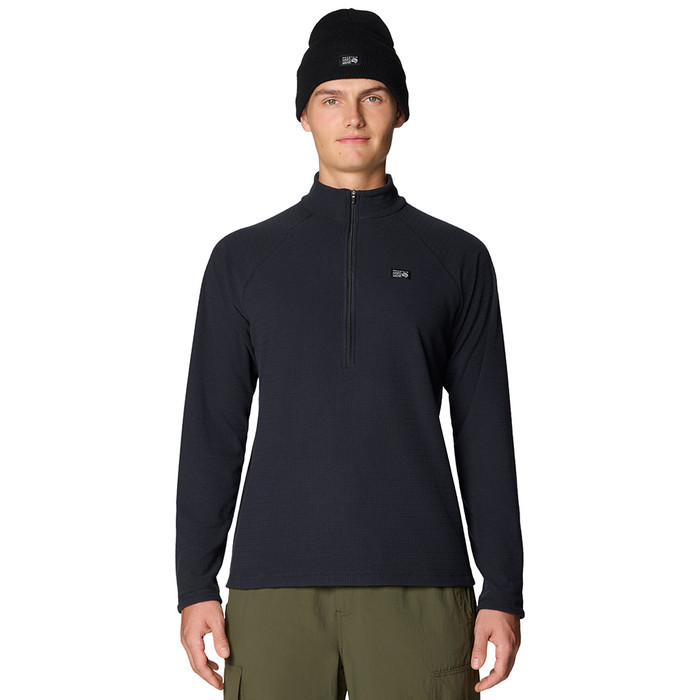 Summit Grid Half Zip - Black