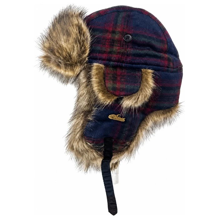 Landry Trapper Hat - Navy Red