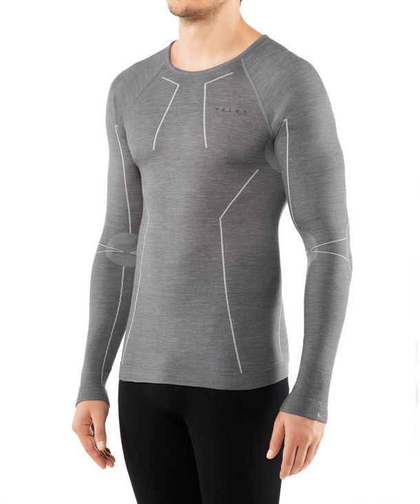 Wool Tech Longsleeve Shirt - Grey-Heath