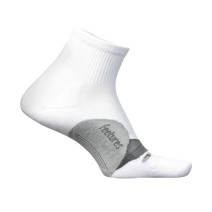 Elite Light Cushion Quarter Socks - White