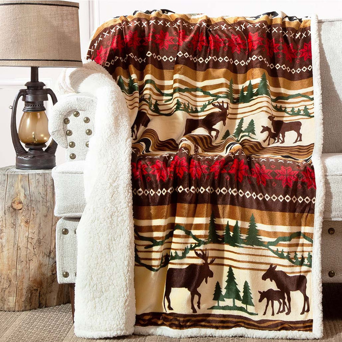 Plush 56" x 68" Throw Blanket