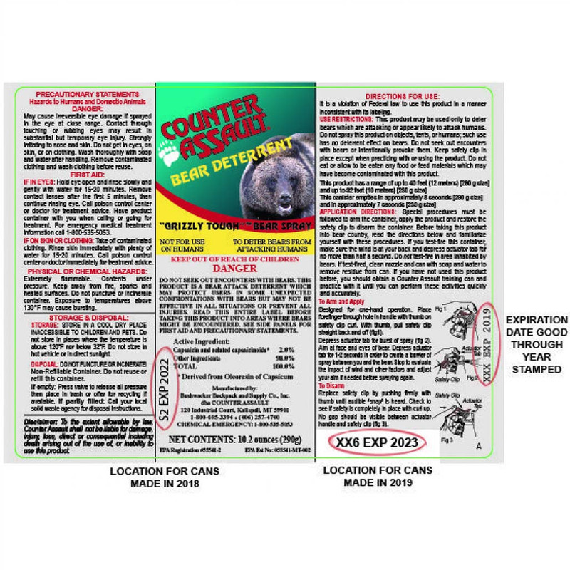 Counter Assault Bear Deterrent Spray 10.2 oz