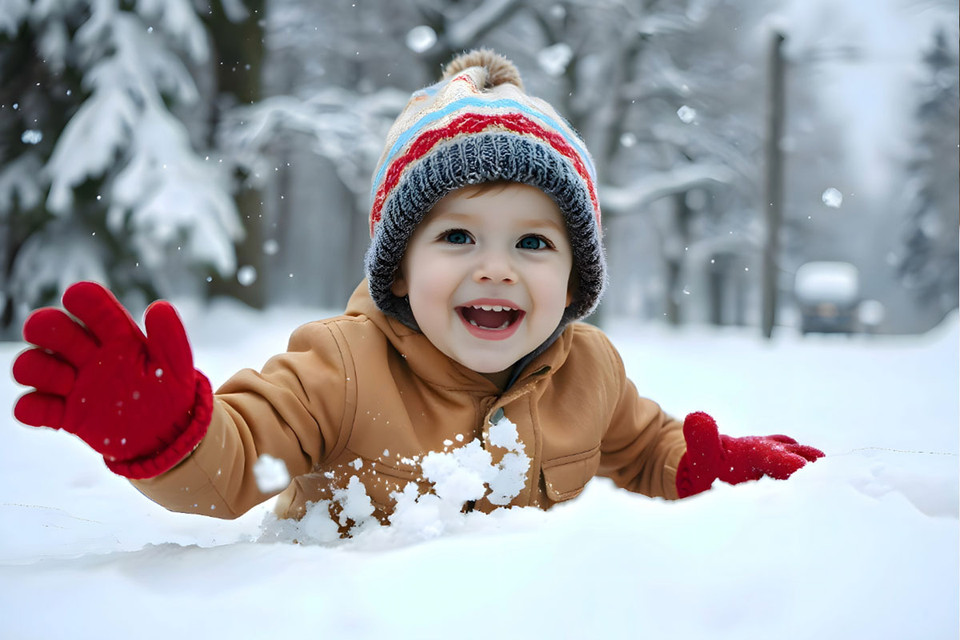 Warm kids’ beanies and hats