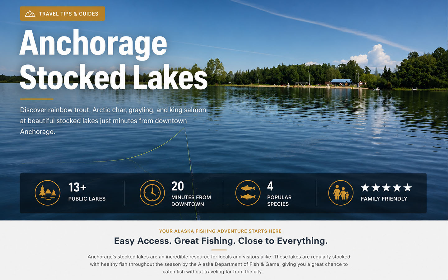 Fishing at an Anchorage stocked lake