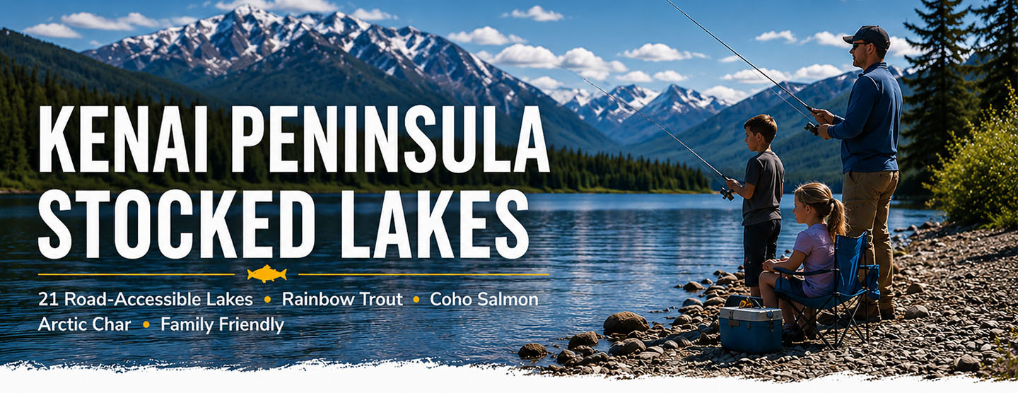 Fishing at an Kenai Stocked lake